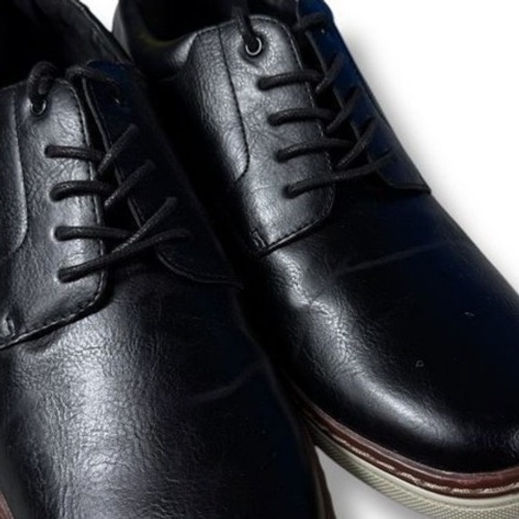 Alfani Billy Oxford Dress Shoes Casual Plain Toe Lace Up Black Sneaker Sole 11M - Picture 2 of 11